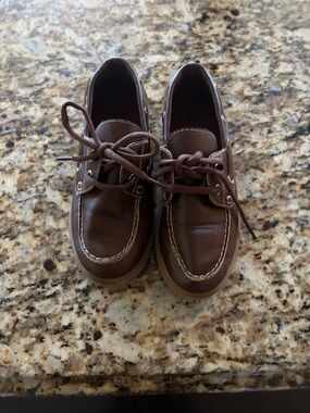 H&M Brown Kids Boat Shoes with Contrast Stitching